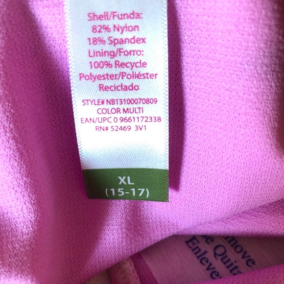 NO BOUNDARIES Womens Tie Dye Swimsuit Size XL  15-17 Removable Light Pads New - Picture 6 of 9